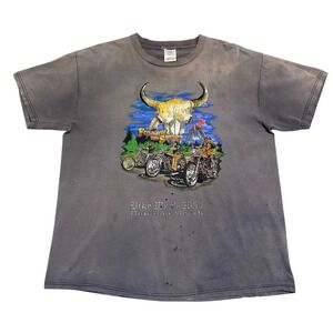 Y2K Gray Daytona Bike Week 2003 Biker T-Shirt